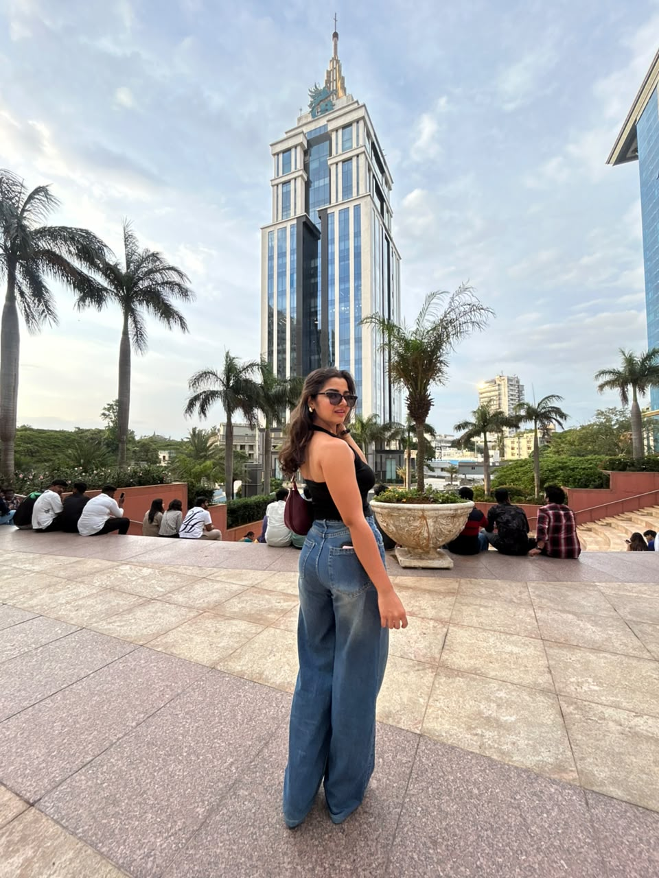 Khushi out exploring in the city